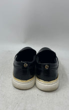 Load image into Gallery viewer, Aldo Womens Quarta Black Gold Round Toe Low Top Slip On Sneaker Shoes Size 8.5
