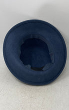Load image into Gallery viewer, Christian Siriano New York Womens Blue Wool Felt Wide Brim Fedora Hat
