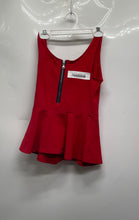 Load image into Gallery viewer, Express Womens Red Sleeveless Scoop Neck Back Zip Peplum Tank Top Size XS
