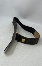 Load image into Gallery viewer, Michael Kors Womens Brown Monogram Stretch Buckle Fashion Belt Size S/M
