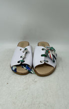 Load image into Gallery viewer, Cosmos Womens White Leather Peep Toe Block Heel Slide Sandals Size EUR 37
