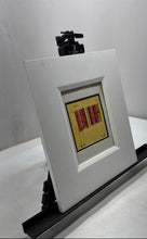 Load image into Gallery viewer, Very Stripey Cat Called Bianca Fine Square Framed Wall Hanging Art Print
