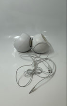 Load image into Gallery viewer, Set Of 2 Pieces Creative Pebble White USB Powered Wired Desktop Speakers

