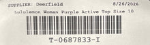 Load image into Gallery viewer, Lululemon Womens Purple Adjustable Strap Racerback Activewear Sports Bra Size 10
