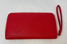 Load image into Gallery viewer, Adrienne Vittadini Studio Womens Red Faux Leather Zip-Around Wristlet Wallet
