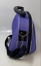 Load image into Gallery viewer, Luca Vergani Womens Purple Black Adjustable Strap Cosmetic Makeup Bag
