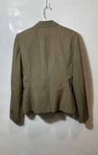 Load image into Gallery viewer, Anne Klein Womens Brown Striped Peak Lapel Flap Pocket One-Button Blazer Size 8
