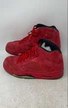 Load image into Gallery viewer, Nike Mens Air Jordan 5 Retro Red Suede Lace-Up Sneaker Shoes Size 7.5
