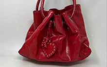 Load image into Gallery viewer, Roberta Gandolfi Womens Red Charm Bottom Studs Shoulder Handbag
