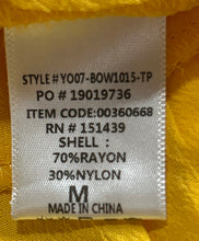 Load image into Gallery viewer, Forever 21 Womens Yellow Long Sleeve Self-Tie Front Cropped Blouse Top Size M

