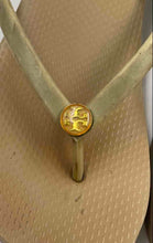Load image into Gallery viewer, Authentic Tory Burch Womens Beige Wedge Heel Flip Flop Sandals Size 6-7 Worn
