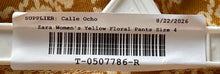 Load image into Gallery viewer, Zara Womens The Dreed Yellow Denim Floral Pockets Cropped Flared Jeans Size 4
