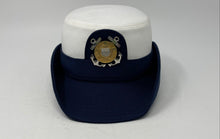 Load image into Gallery viewer, Kingform Cap Company White Blue United States Coast Guard Hat Size 22.5
