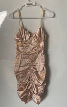 Load image into Gallery viewer, ASOS DESIGN Womens Beige Spaghetti Strap Ruched Corset Mini Dress Size 4

