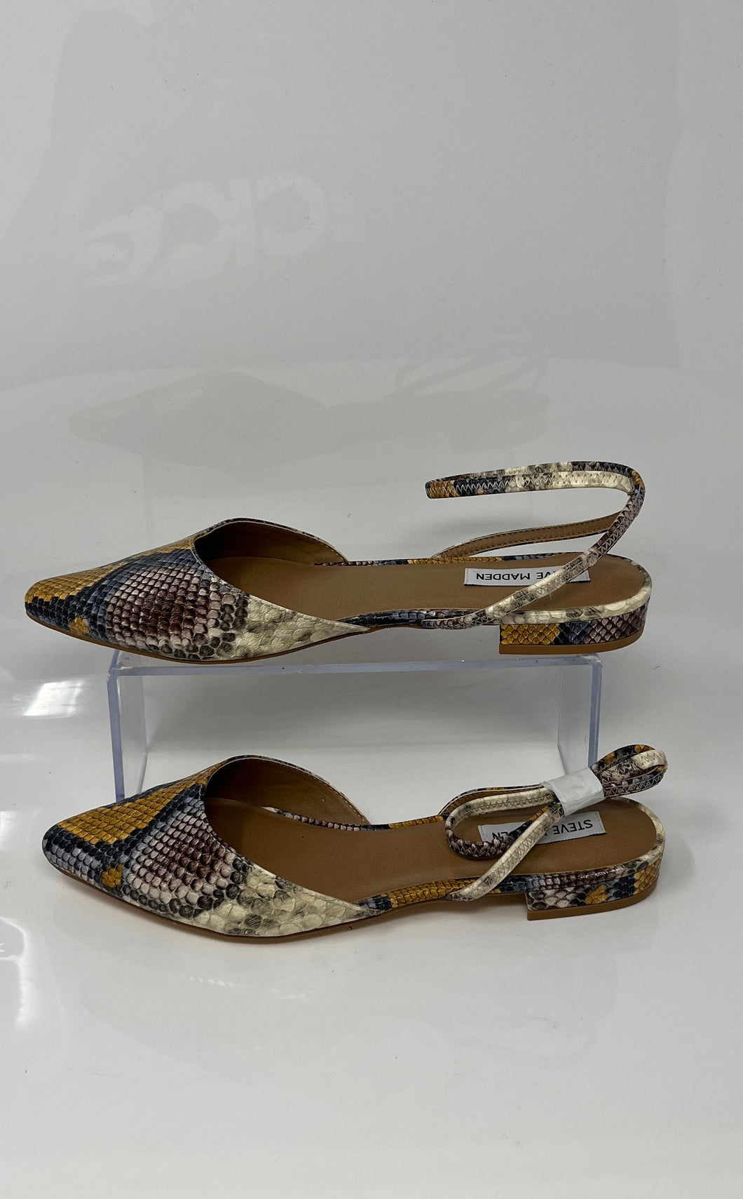 Steve Madden Womens Leeam Multicolor Pointed Toe Slip-On Mule Flats Size 10