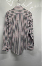 Load image into Gallery viewer, Bugatchi Uomo Mens Multicolor Striped Cotton Long Sleeve Button-Up Shirt Size M
