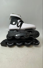 Load image into Gallery viewer, Rolling Bunny Mens White Black Leather Lace-Up Adjustable Ankle Inline Skates 6
