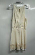 Load image into Gallery viewer, Express Womens Beige Crochet Lace Sleeveless A-Line Dress Size L Missing Belt
