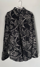 Load image into Gallery viewer, INC International Concepts Mens Black White Leaf Print Button-Up Shirt Size XXL
