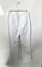 Load image into Gallery viewer, Express Womens White Denim '90s High-Rise Distressed Bootcut Jeans Pants Size 6R
