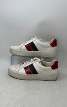 Load image into Gallery viewer, Michael Kors Womens Poppy White Snakeskin Embossed Sneakers Shoes Size 8.5M
