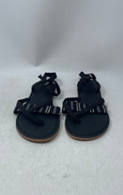 Load image into Gallery viewer, Toms Womens Lexie 10017934 Black Open Toe Ankle Strap Sandals Size 9.5
