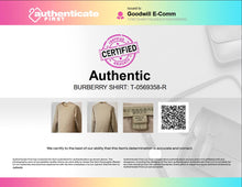 Load image into Gallery viewer, Authentic Burberry Brit Womens Beige Cotton Long Sleeve T-Shirt Size S Worn
