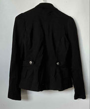 Load image into Gallery viewer, Iris Basic Womens Black Long Sleeve Pockets Double-Breasted Pea Coat Size S

