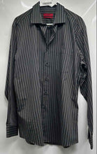 Load image into Gallery viewer, Alfani Mens Black Gray White Long Sleeve Dress Shirt Size 16.5 34/35
