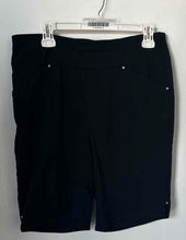 Load image into Gallery viewer, INC International Concepts Womens Black Flat Front Pull-On Bermuda Shorts Sz 10
