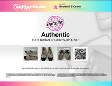 Load image into Gallery viewer, Authentic Tory Burch Womens Black Cream Slip-On Espadrille Flats Size 8M Stained
