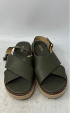 Load image into Gallery viewer, Michael Kors Womens Green Leather Open Toe Espadrille Sandals Size 8.5M

