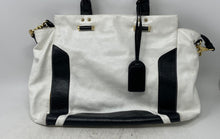 Load image into Gallery viewer, Badgley Mischka Womens Black White Charm Inner Pockets Shoulder Handbag
