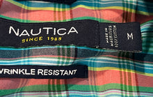 Load image into Gallery viewer, Nautica Mens Multicolor Plaid Short Sleeve Collared Button-Up Shirt Size M
