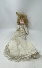 Load image into Gallery viewer, Brinn's Collectible Edition Blonde Hair Blue Eyes Porcelain Doll In Maxi Dress
