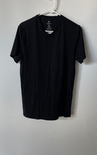Load image into Gallery viewer, H&amp;M Mens Black Short Sleeve Slim Fit V-Neck Pullover T-Shirt Size Small
