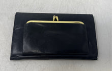 Load image into Gallery viewer, Princess Gardner Womens Black Faux Leather Credit Card Holder Trifold Wallet

