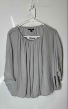 Load image into Gallery viewer, Alfani Womens Gray Pleated Dolman Sleeve Pullover Blouse Top Size Medium

