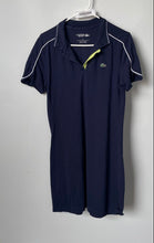 Load image into Gallery viewer, Lacoste Sport Womens Blue White Piping Short Sleeve Polo Shirt Dress Size 40
