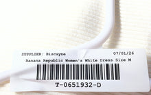 Load image into Gallery viewer, Banana Republic Womens White Knitted V-Neck Long Sleeve Sweater Dress Size M
