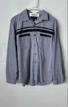 Load image into Gallery viewer, INC International Concepts Mens Gray Cotton Long Sleeve Button-Up Shirt Size M
