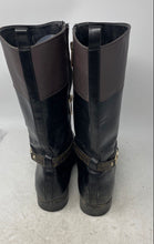 Load image into Gallery viewer, Michael Kors Girls Black Leather Round Toe Mid Calf Riding Boots Size 5
