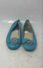 Load image into Gallery viewer, Michael Kors Womens Fulton Moc Turquoise Leather Slip-On Ballet Flats Size 8.5 M
