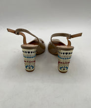 Load image into Gallery viewer, Goveci Womens Beige Peep Toe Adjustable Strap Block Slingback Heels Size EUR 38
