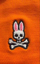 Load image into Gallery viewer, Psycho Bunny Mens Orange Short Sleeve Collared Regular Fit Polo Shirt Size 4
