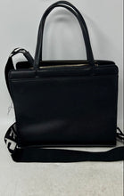 Load image into Gallery viewer, Karl Lagerfeld Womens Black Inner Pockets Bottom Studs Top Handle Satchel Purse
