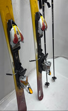 Load image into Gallery viewer, K2 T-Nine Unisex Adults Red And Yellow Winter Sports Downhill Skis With Poles
