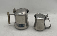Load image into Gallery viewer, Lot Of 2 Pcs Vintage Serie Ghai Silver Tone Mini Jar Creamer &amp; Sugar Set
