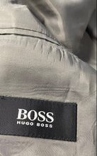 Load image into Gallery viewer, Hugo Boss Mens Gray Long Sleeve Notch Collar Pockets 3-Button Blazer Size 38R
