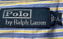 Load image into Gallery viewer, Polo By Ralph Lauren Mens Blue Multi Striped Long Sleeve Button-Up Shirt Size XL
